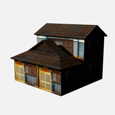 Super Lowpoly Japanease Town House