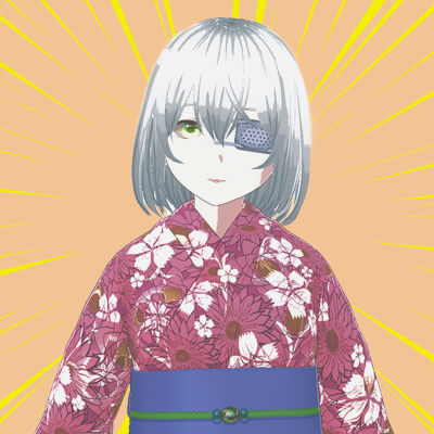 Anime - Eyepatch Girl in Kimono