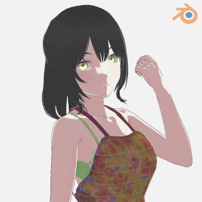 Stylized Hot Anime Maid