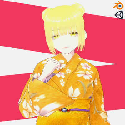 Kimono Anime Girl Izaki