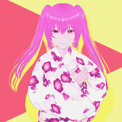 Psycho Traditional Anime Girl in Kimono Dress