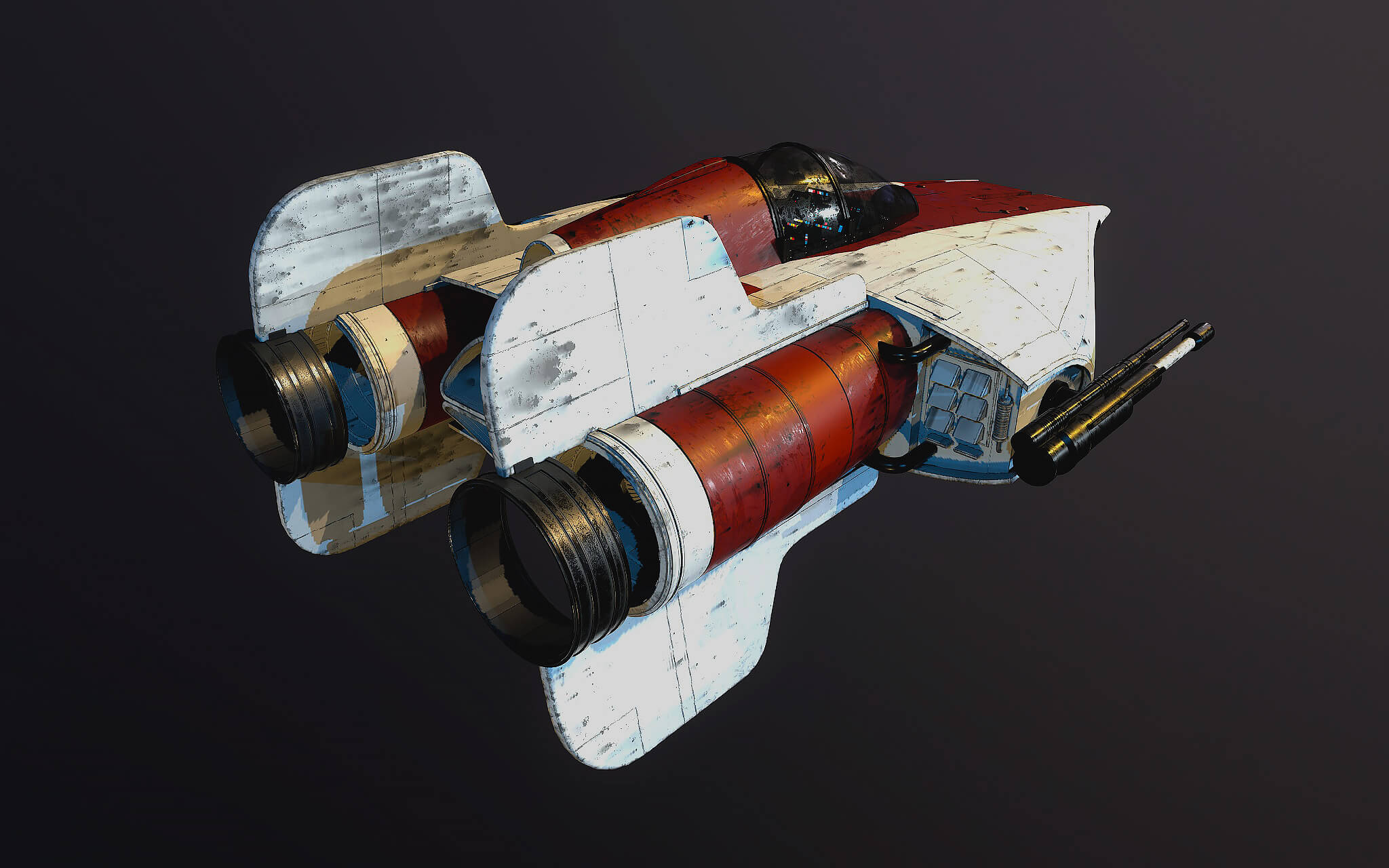 A-Wing Satr Wars 3D Model by KATEDRA604