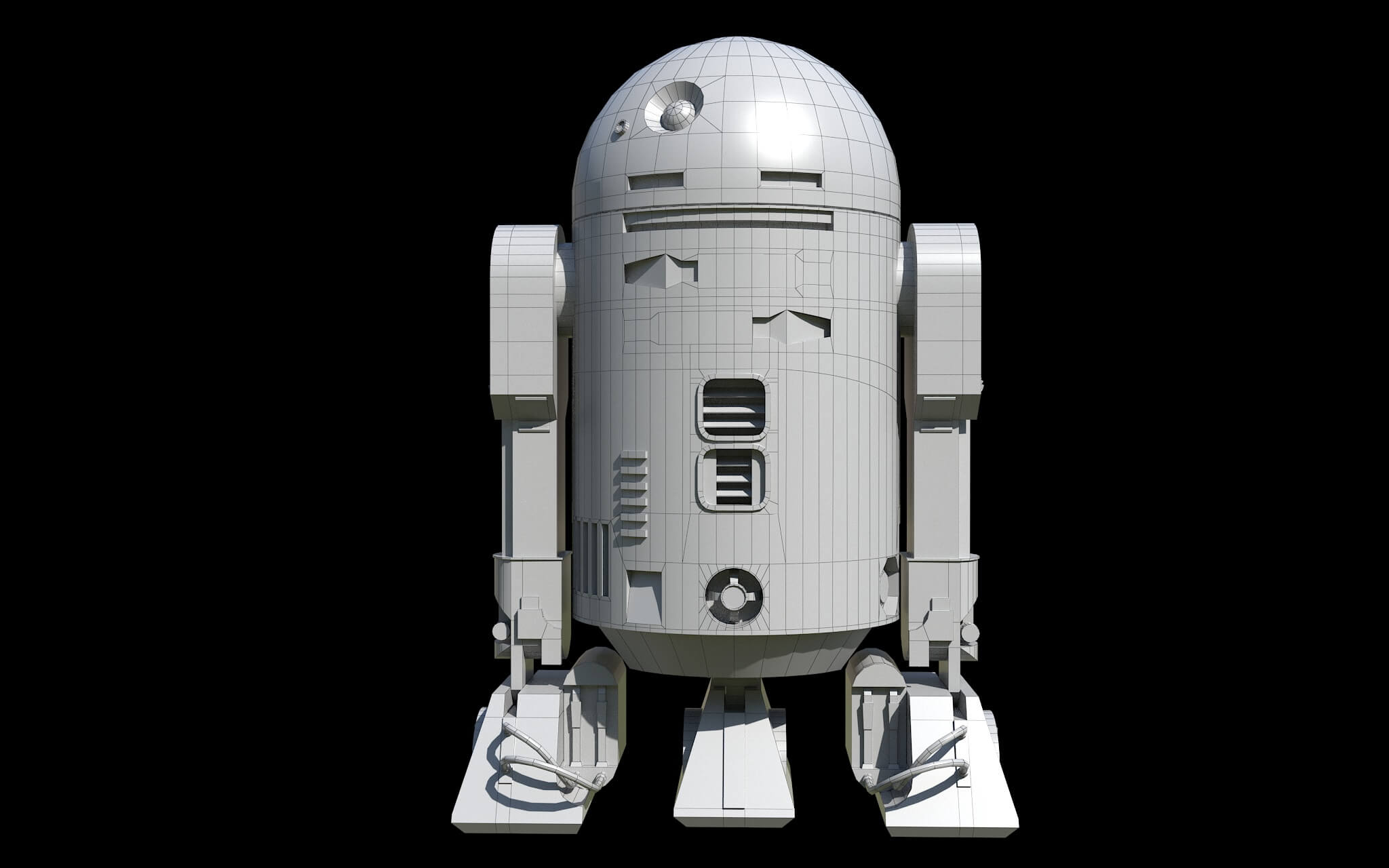 rd3 Star Wars Low Poly Low Poly - 3D Model by KATEDRA604