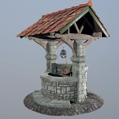 Ancient Stone Well by KaterynaBondarenko