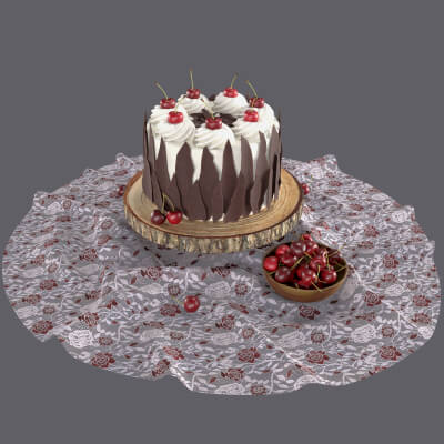 Cherry Cake With Chocolate