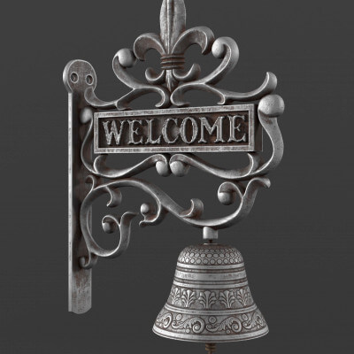 Garden Hanging Door Bell With Welcome