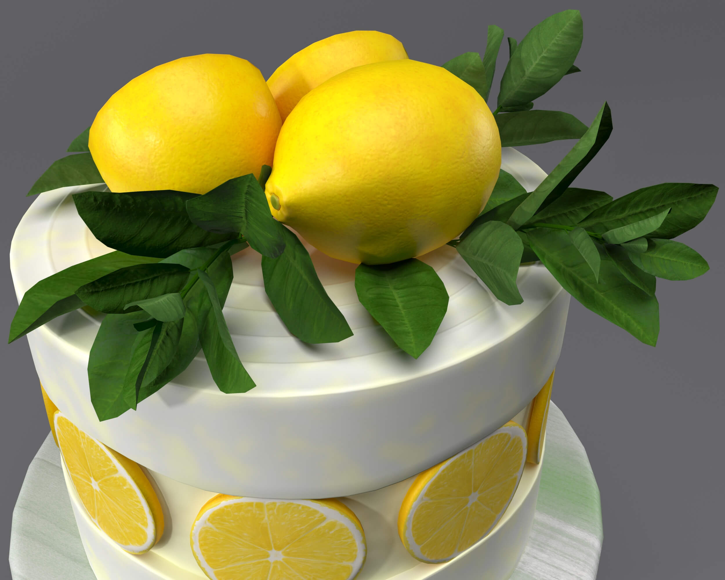 Lemon Cake - 3D Model by KaterynaBondarenko