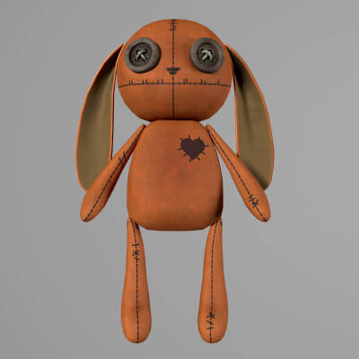 Rabbit Doll - 3D Model by KaterynaBondarenko