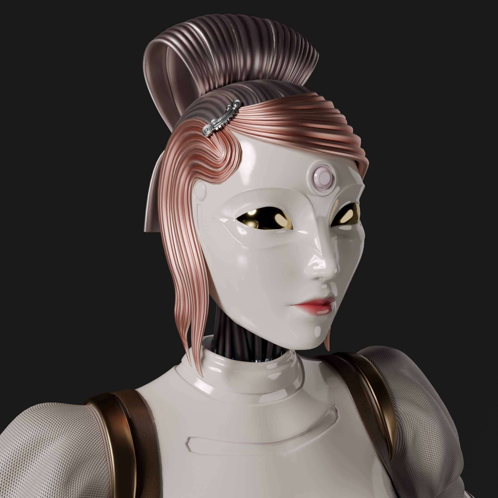 Female Robot Android - 3D Model by KaterynaBondarenko