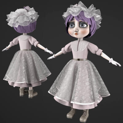 Sad Doll in a Dress