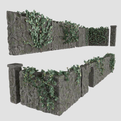 Stone Wall With Ivy