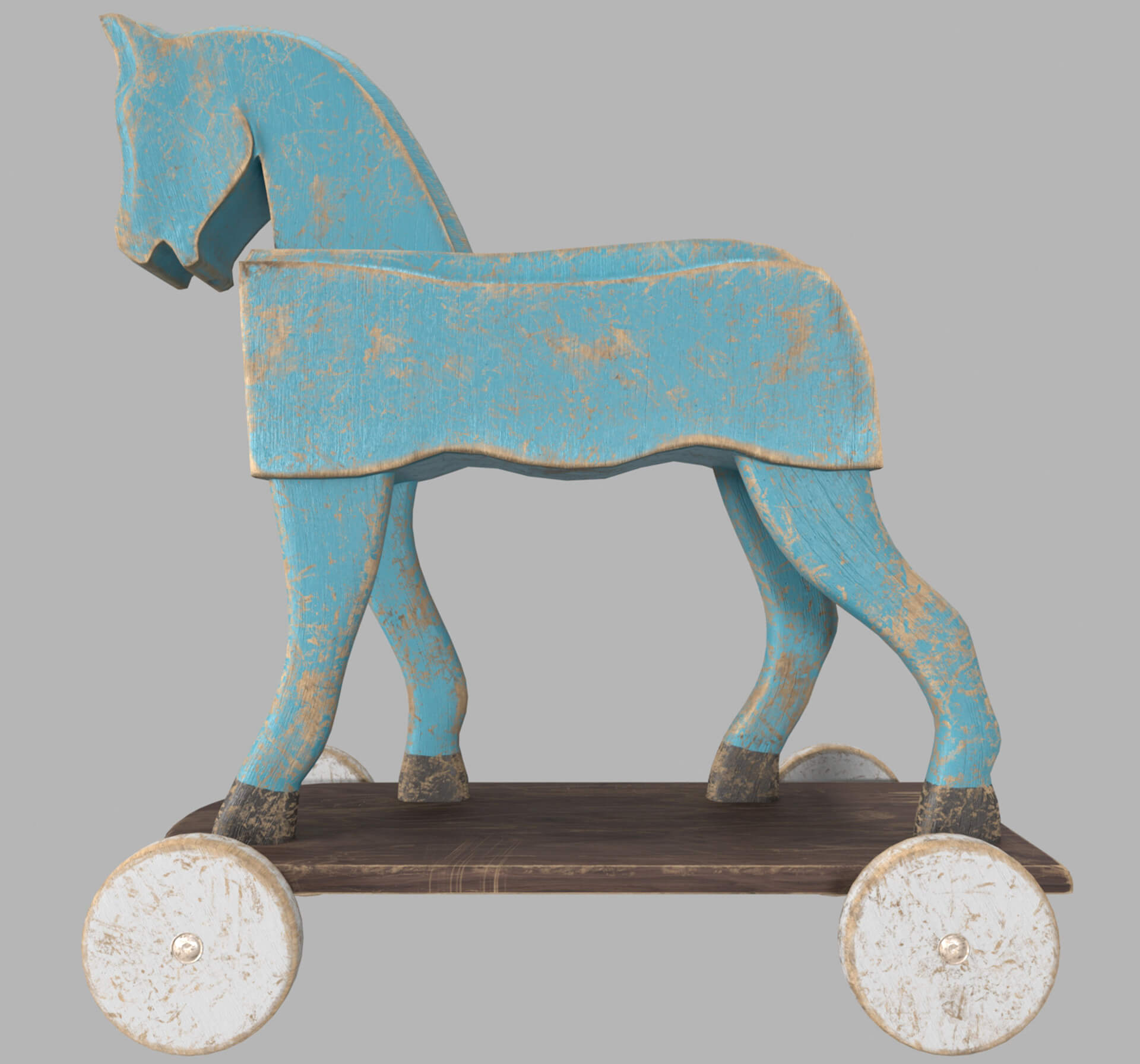 Toy Horse on Wheels 3D Model by KaterynaBondarenko