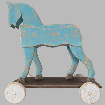 Toy Horse on Wheels