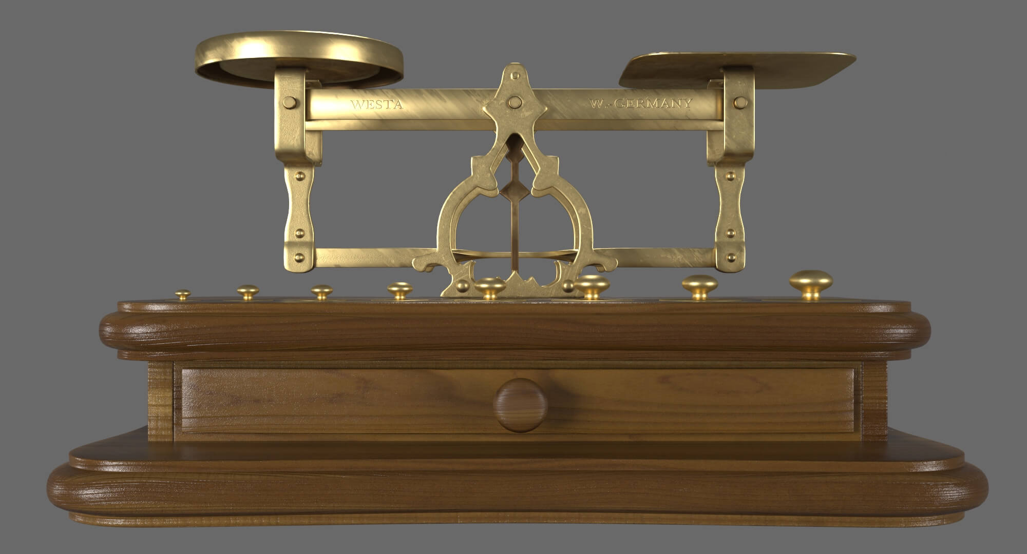Vintage Pharmacy Scales 3D Model by KaterynaBondarenko