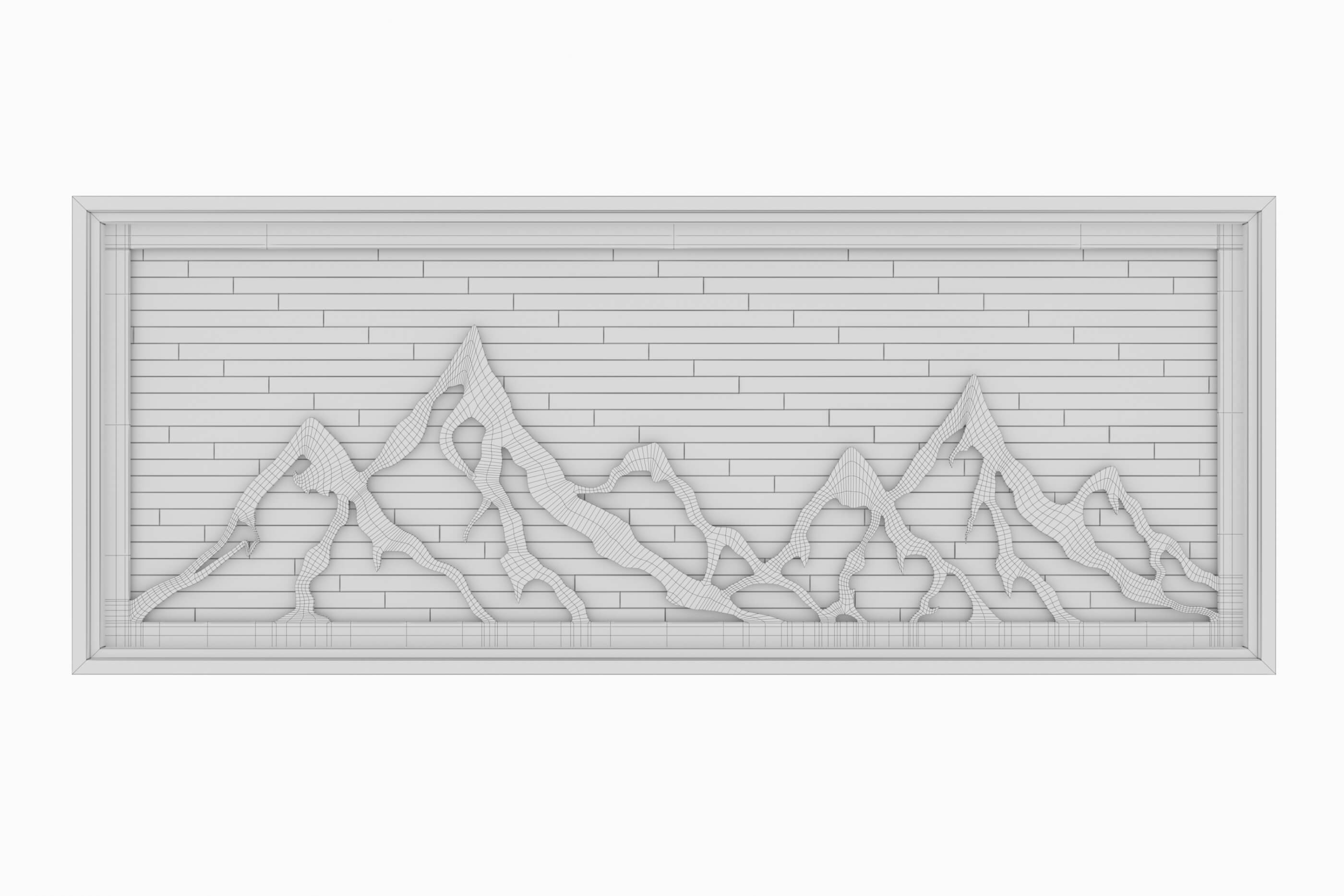 Wall Hanging. Metal and Wood Wall Art 3D Model by KaterynaBondarenko