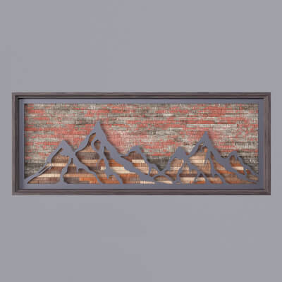 Wall Hanging. Metal and Wood Wall Art