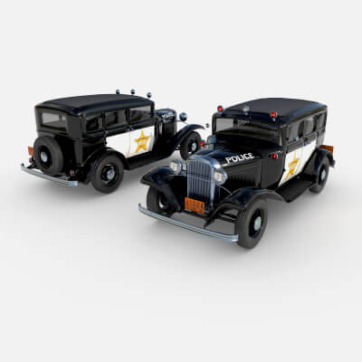 1932 Retro 4-Door Police Sedan by katherina