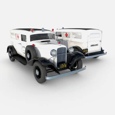 1932 Retro Five-Door Ambulance Van by katherina