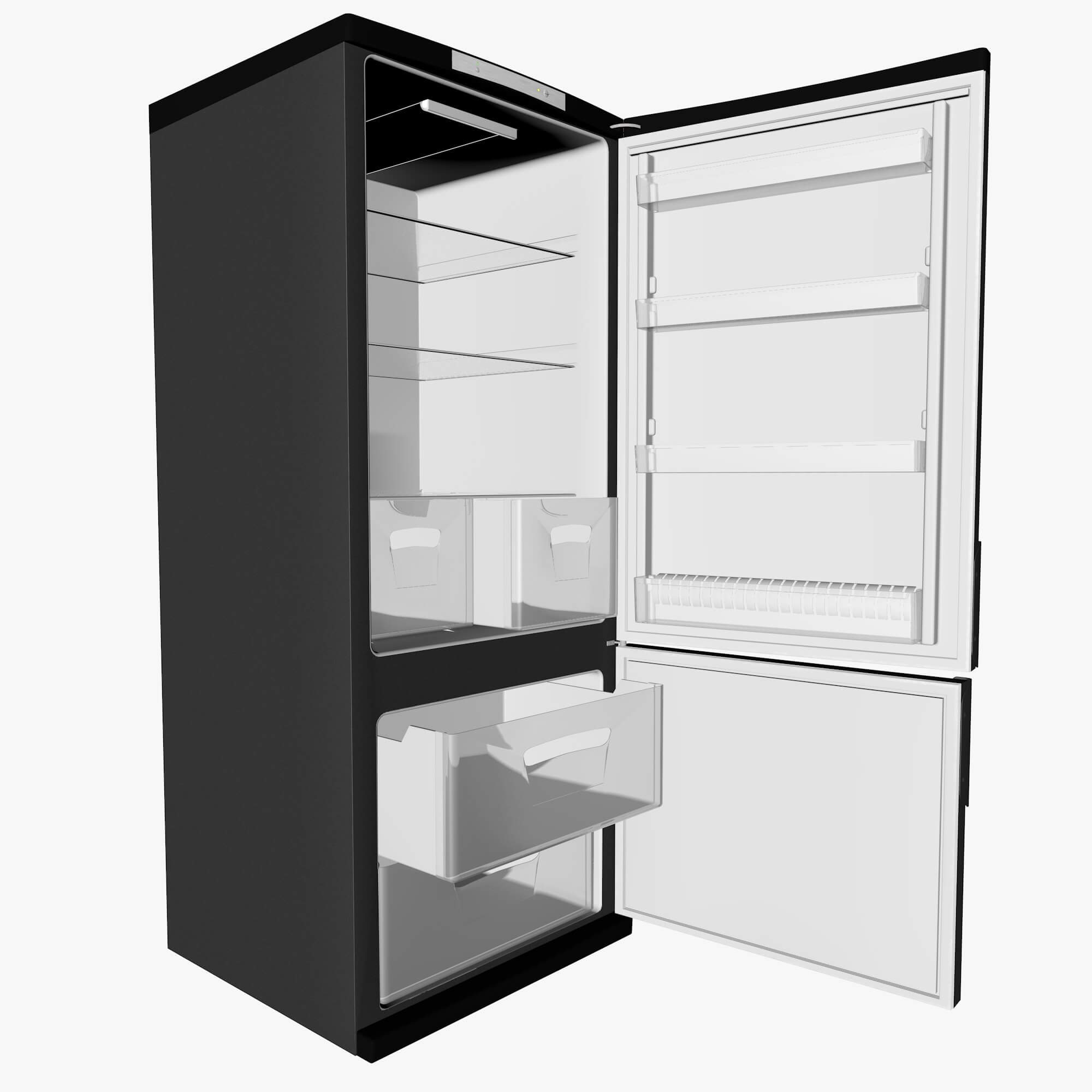 Black Fridge 3D Model by katherina