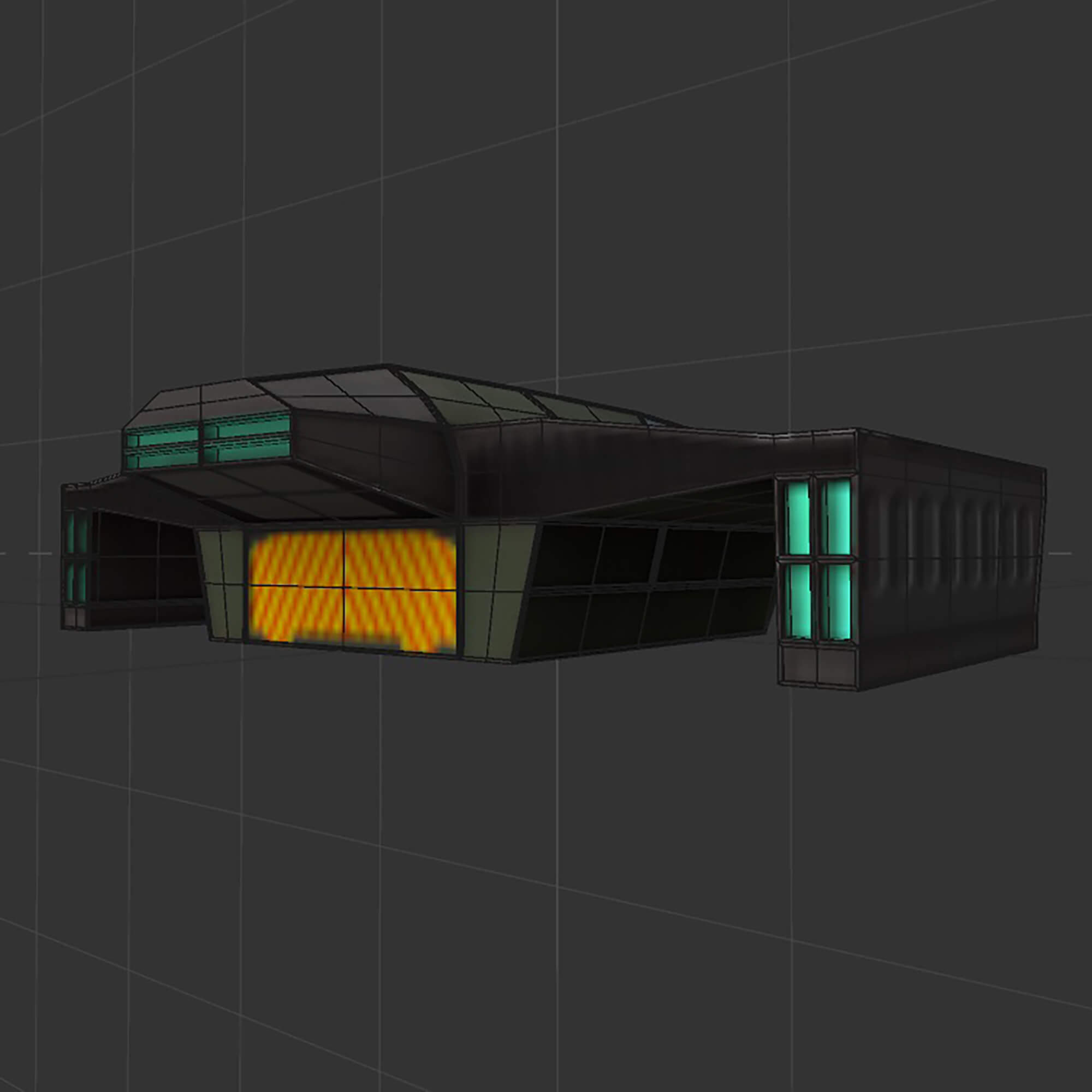 Cargo Space Ship V3 - 3D Model by katherina