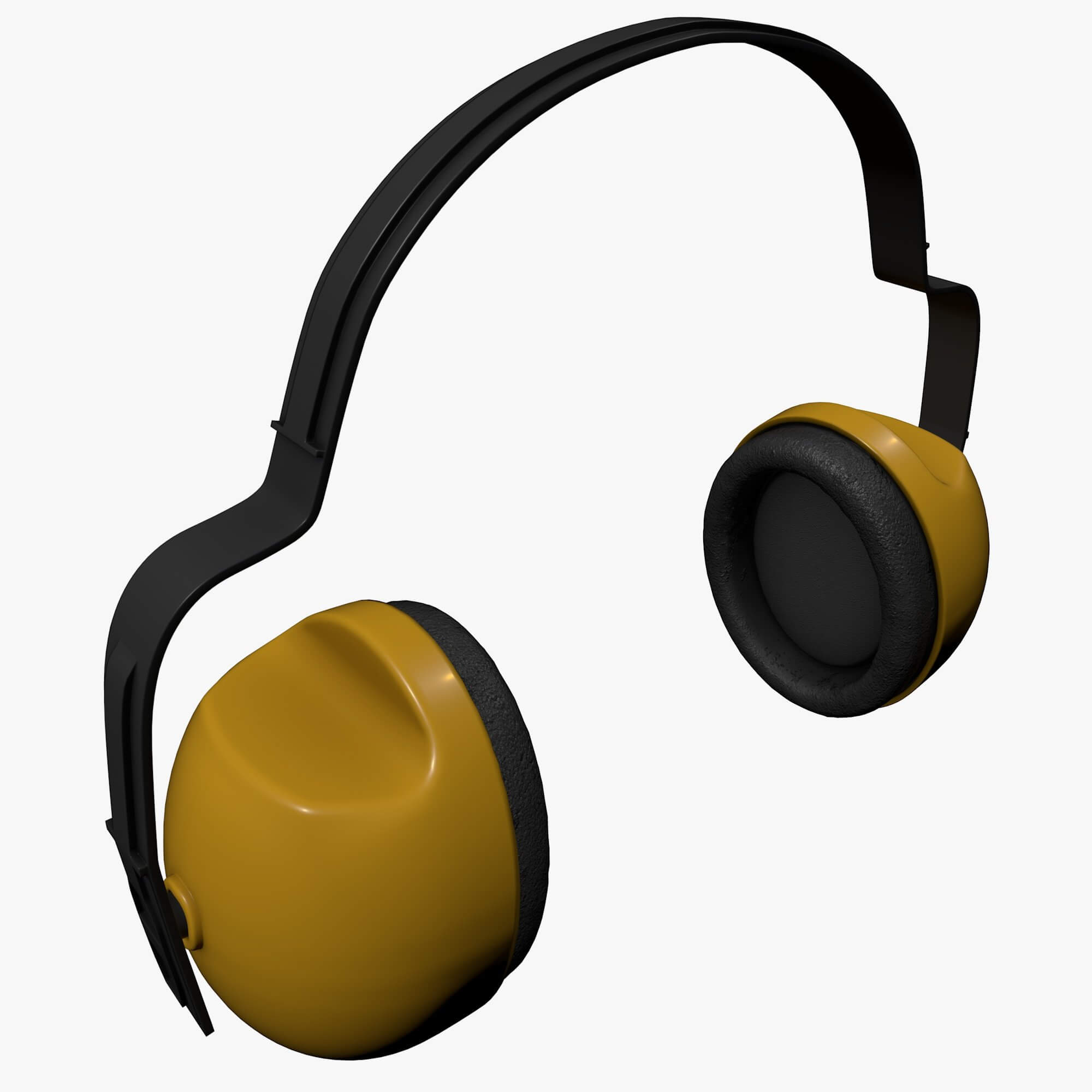 Construction Headphones 3D Model by katherina