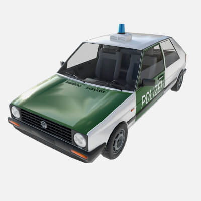 VW Volkswagen Golf 2 Police in Germany