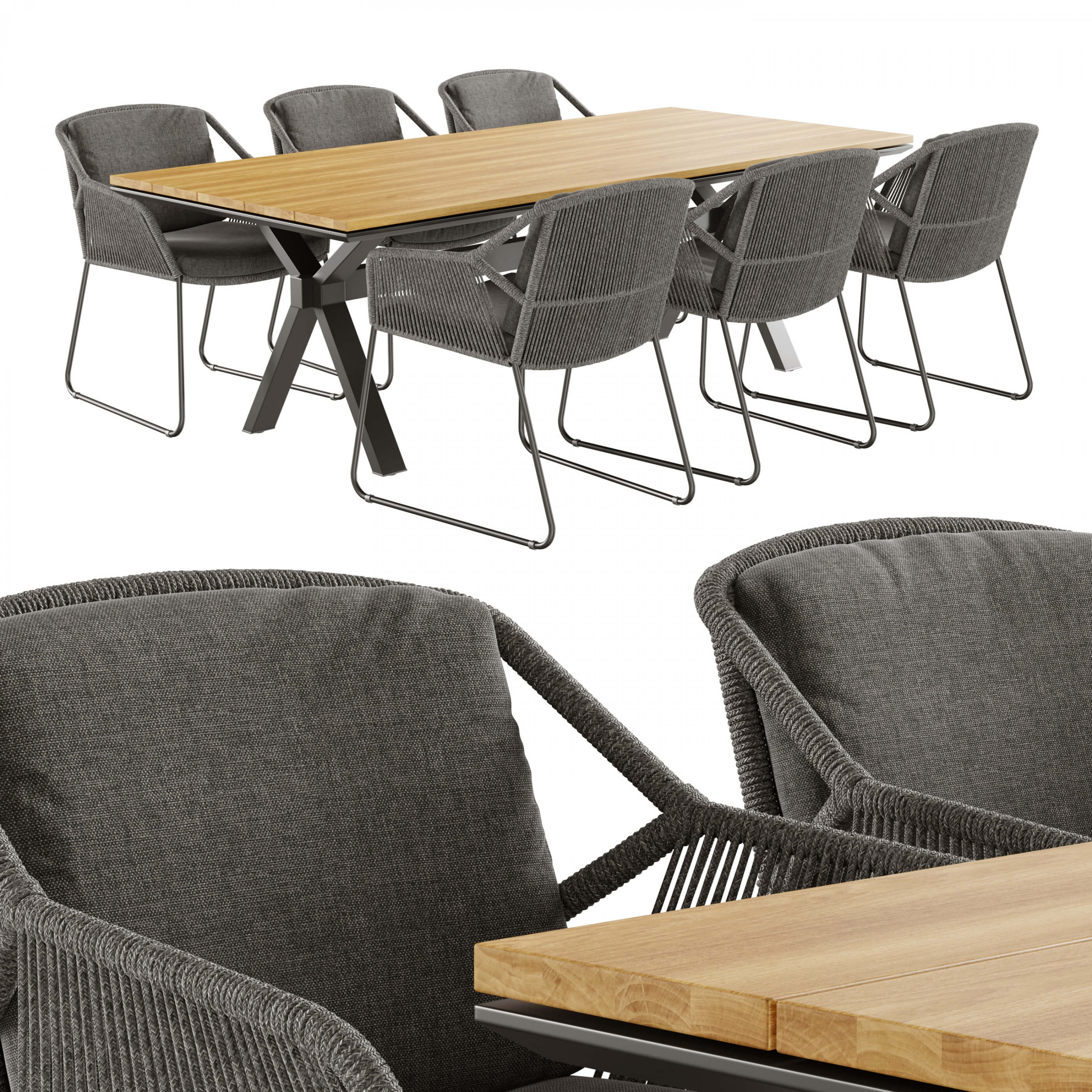 4so Accor Dining Set - 3D Model by Katmit