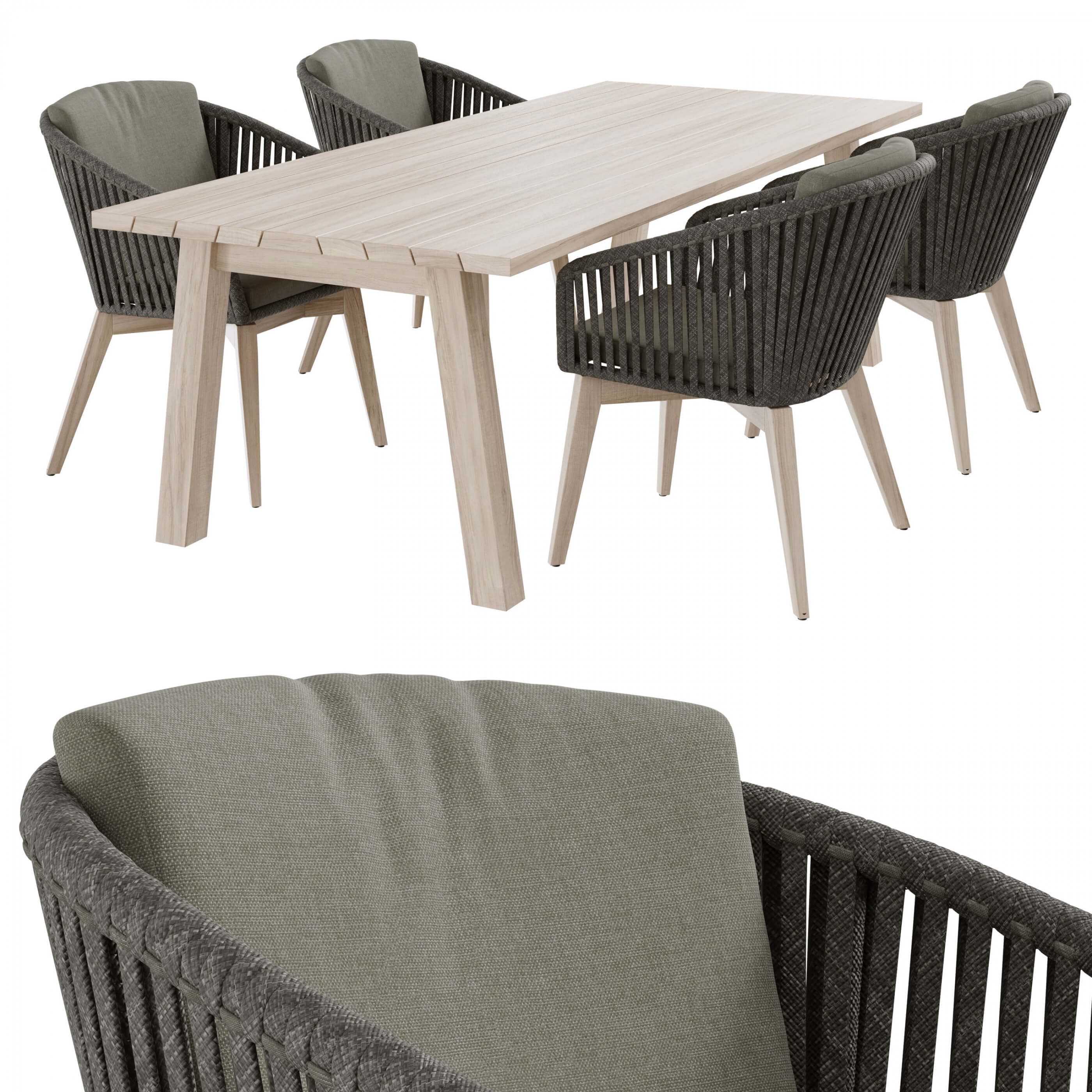4so Santander Dining Set - 3D Model by Katmit