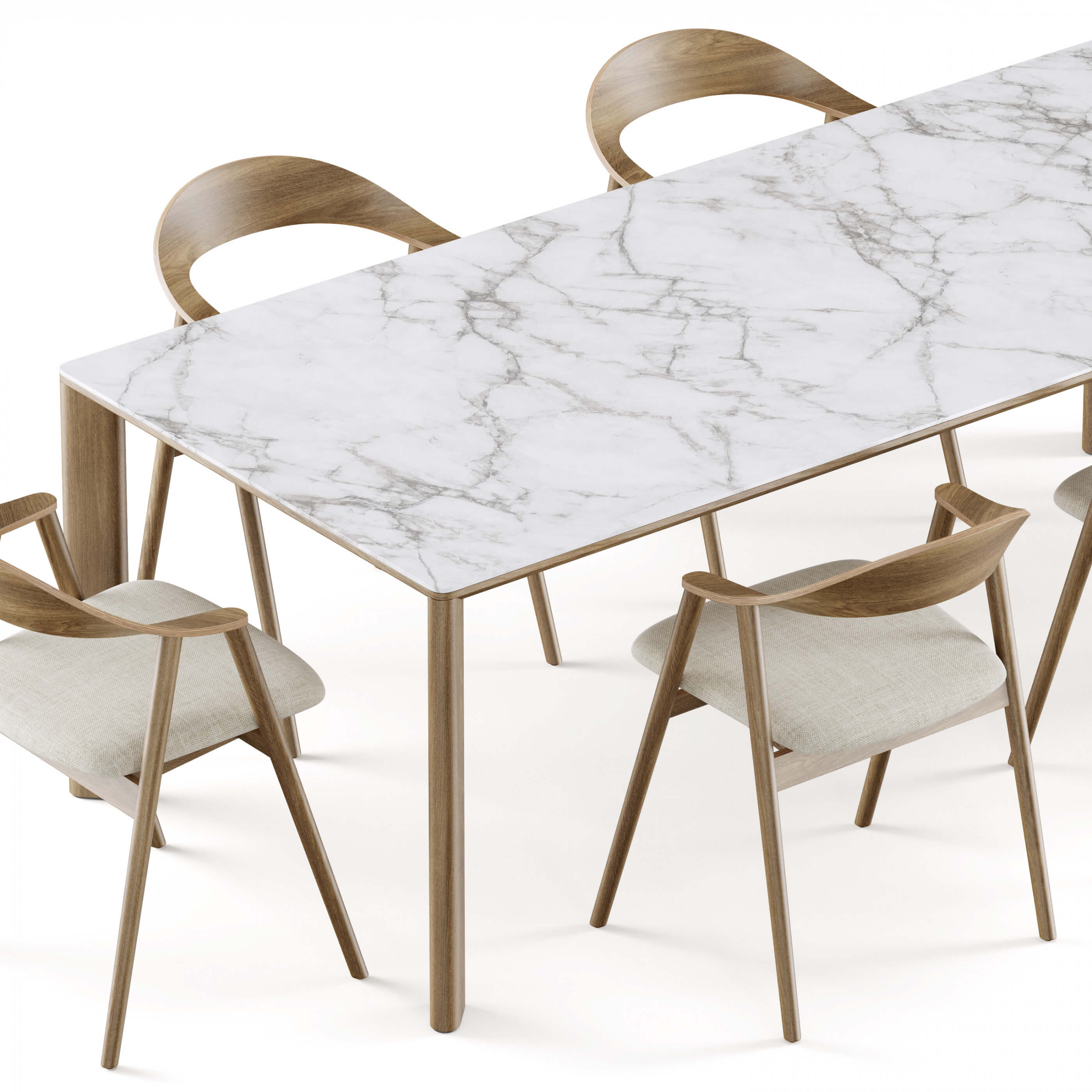 Dining Set 4 by CoshLiving Kett 3D Model by Katmit