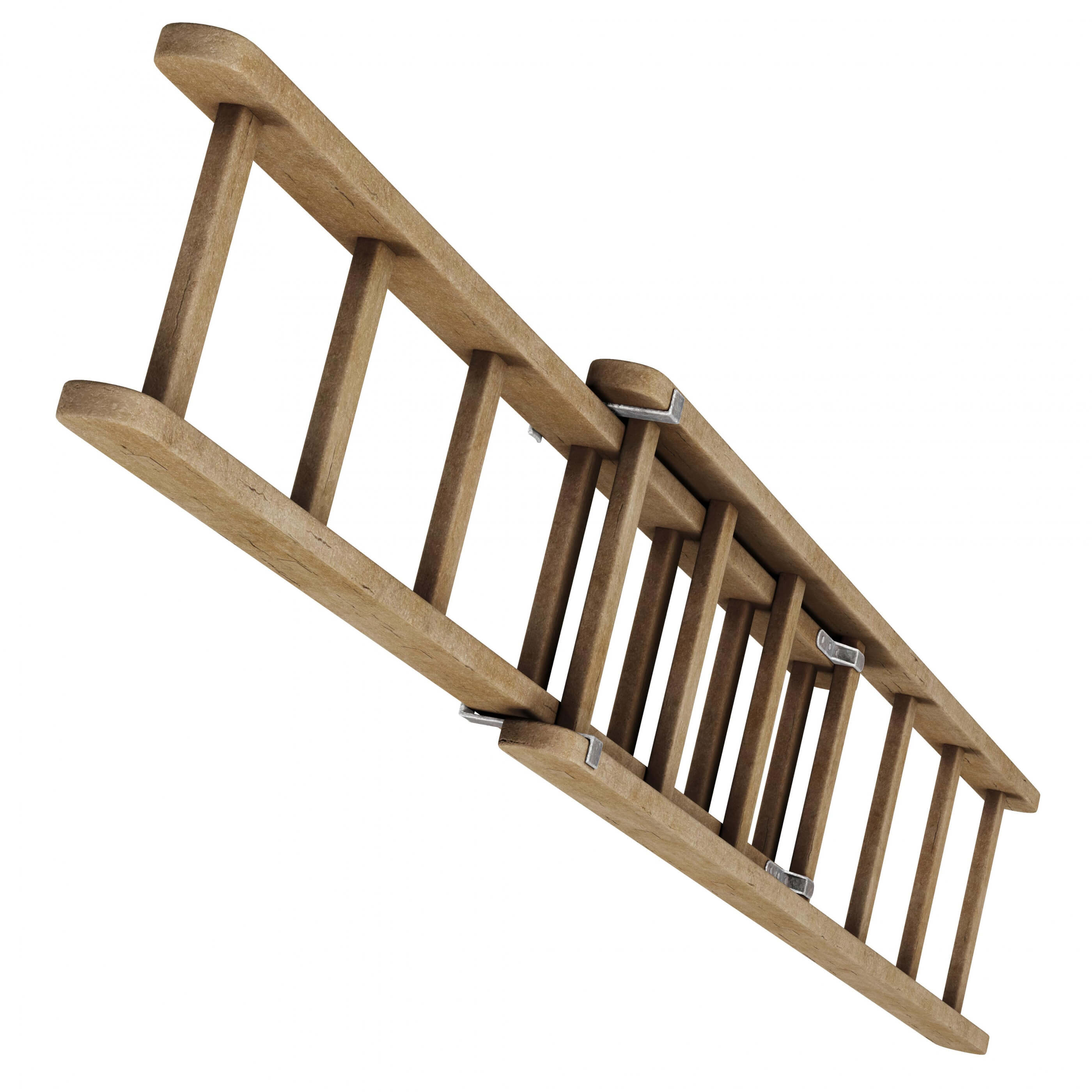 Old Wooden Ladder 3D Model by Katmit