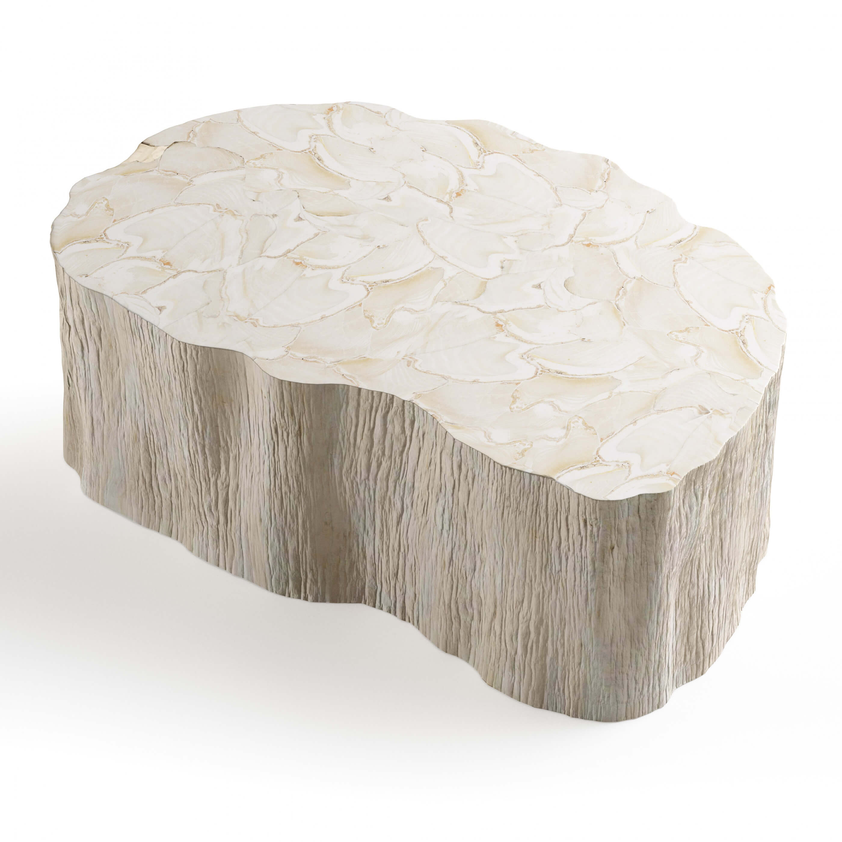 Palecek Camilla Fossilized Clam Coffee Table 3D Model by Katmit