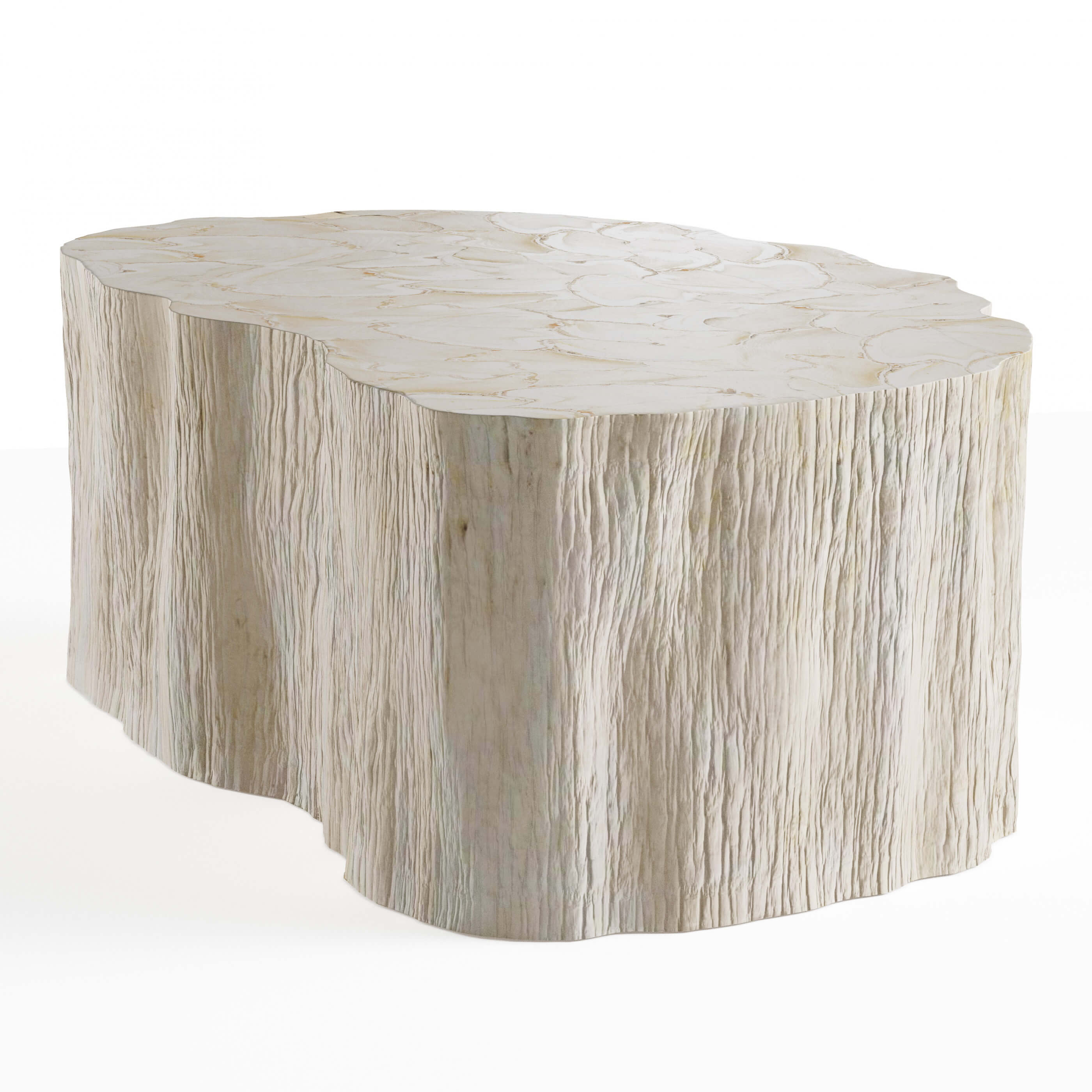 Palecek Camilla Fossilized Clam Coffee Table 3D Model by Katmit