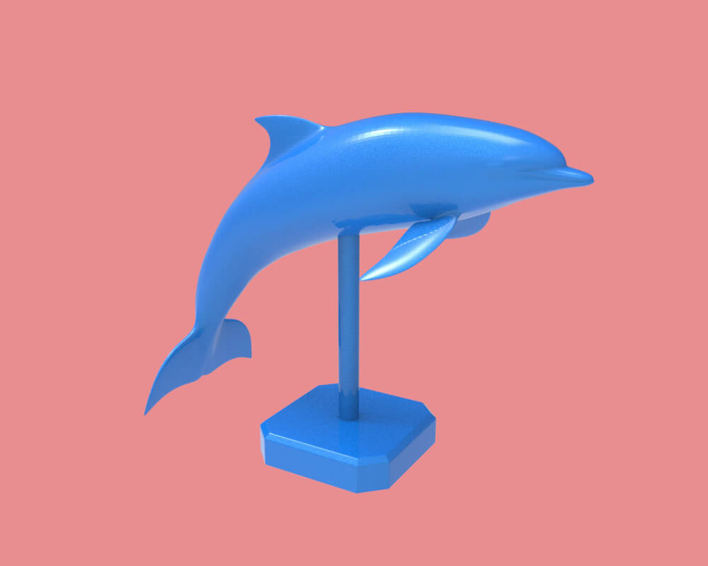 Dolphin Statue 3D Printing Model by kbdesign223