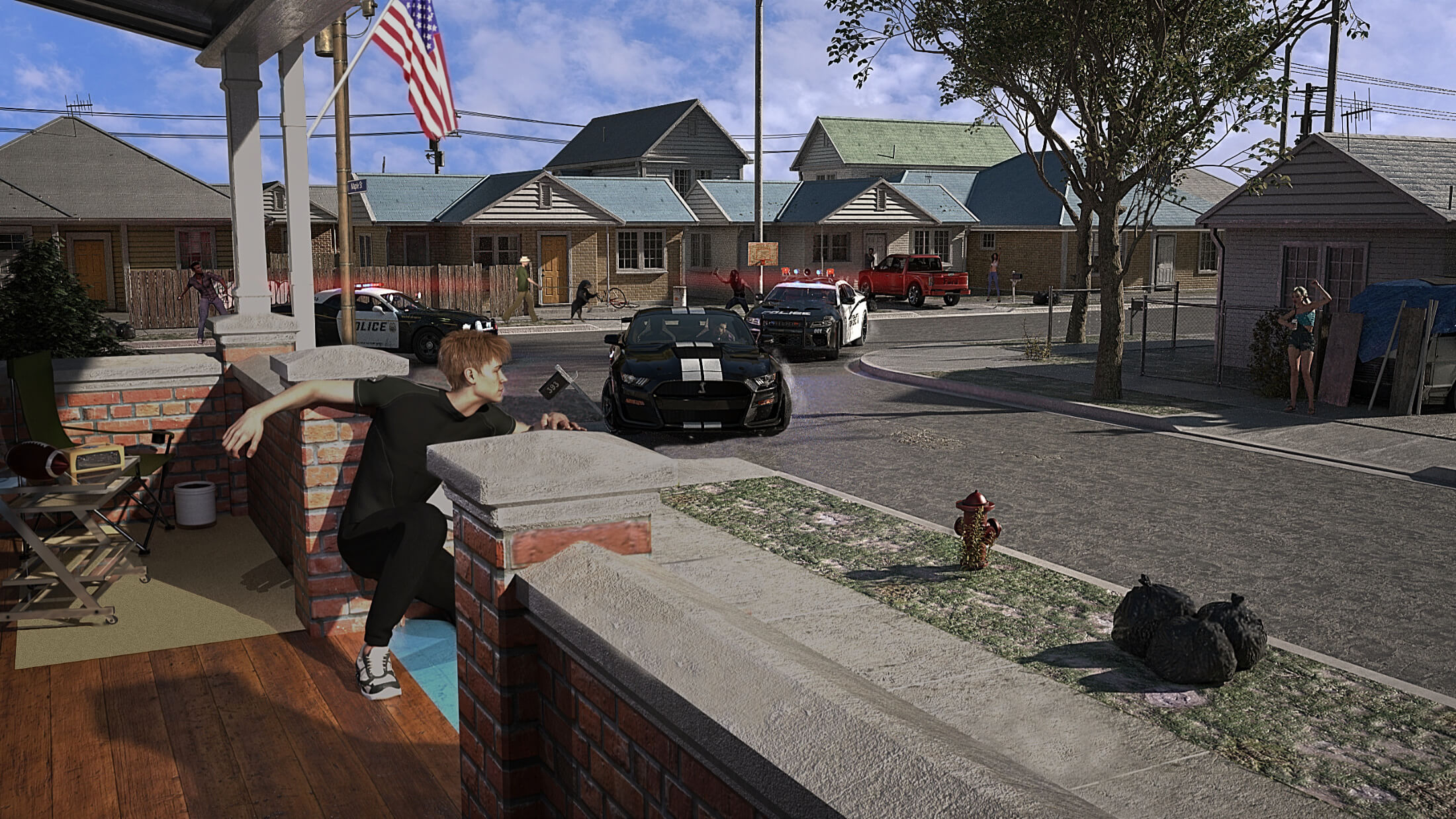 Out of Control on the Wrong Side of Town 3D Render by keener