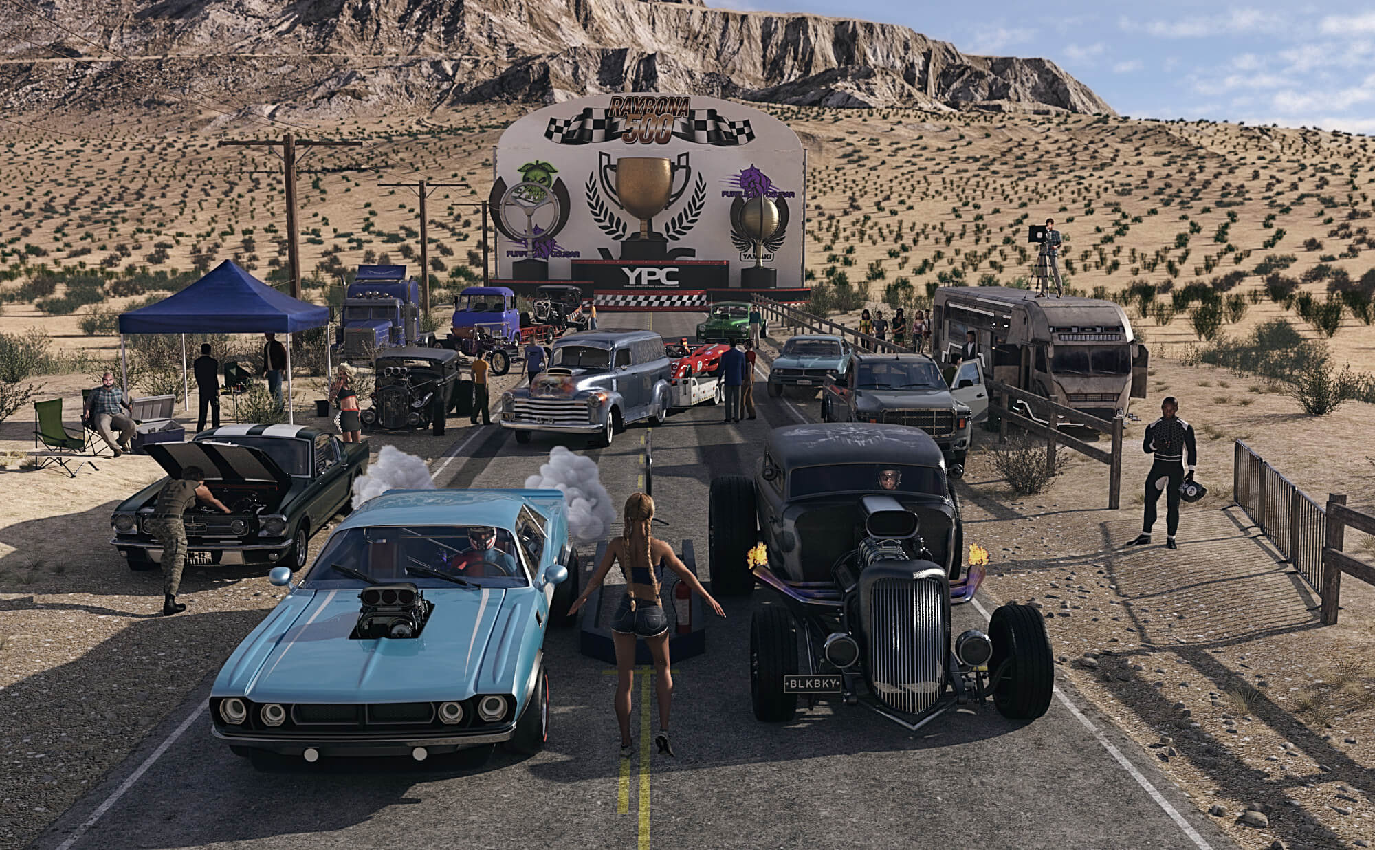 Street Racers Dream of the Big Win 3D Render by keener