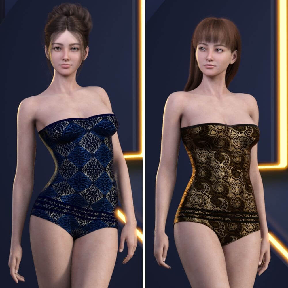 K3D DForce Cangcut Bodysuit For Genesis 9 Daz Content By Kelambi3D