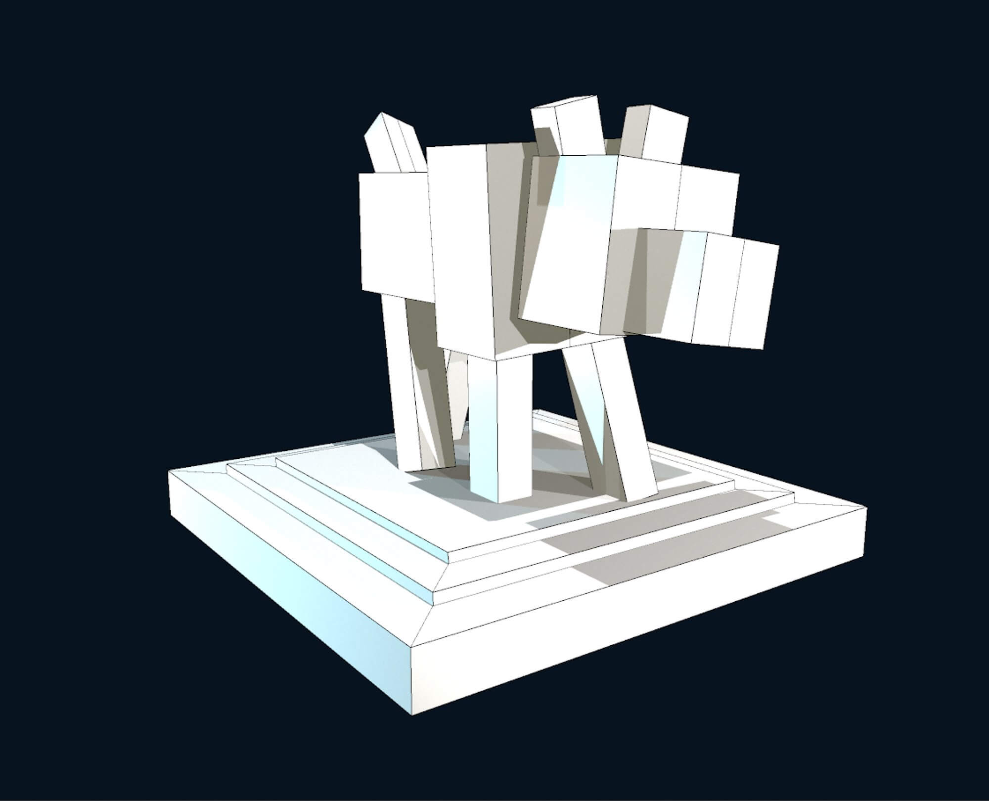 Minecraft Dog Hand-Painted Character 3D Model by KellyJohnson3DArt