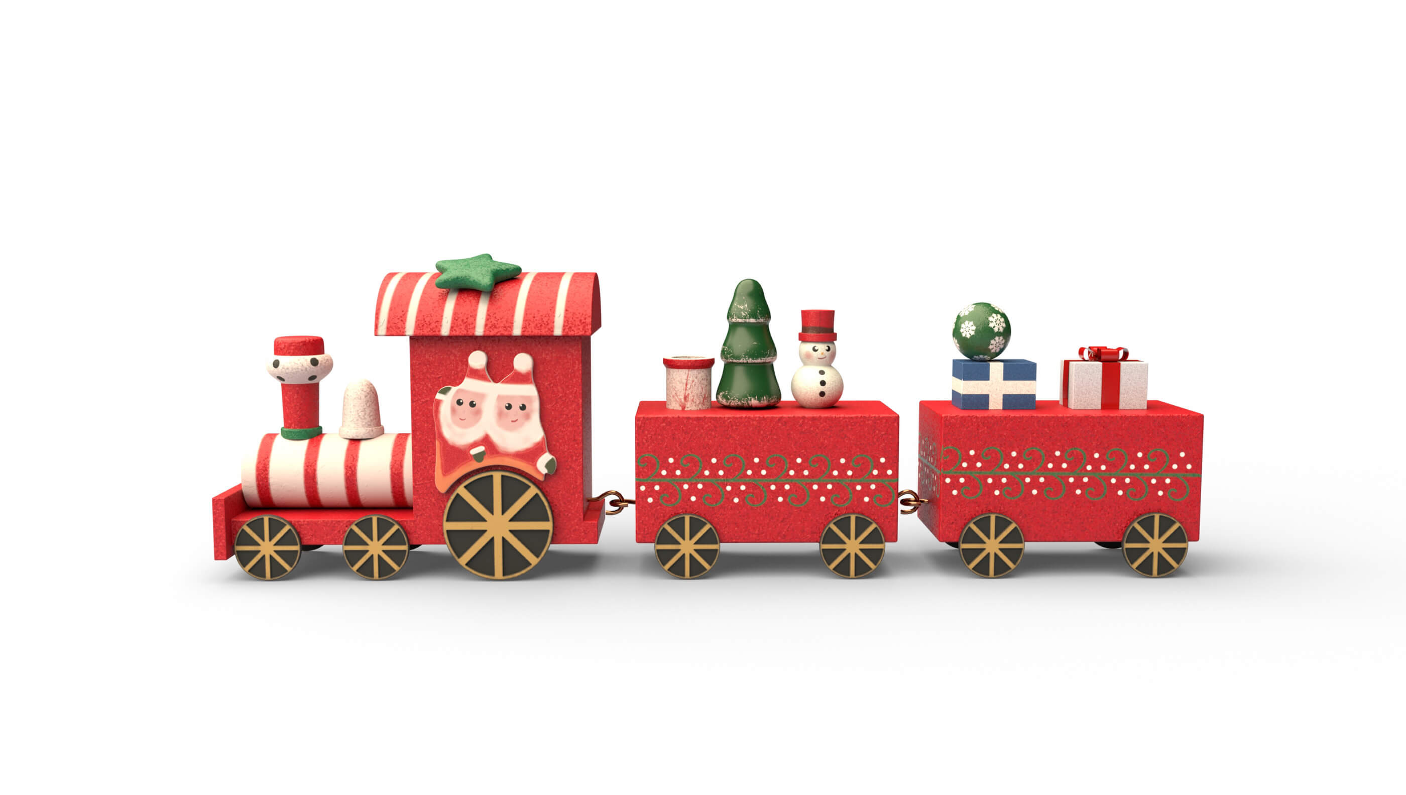 Christmas Train 3D Model by kgcreeper