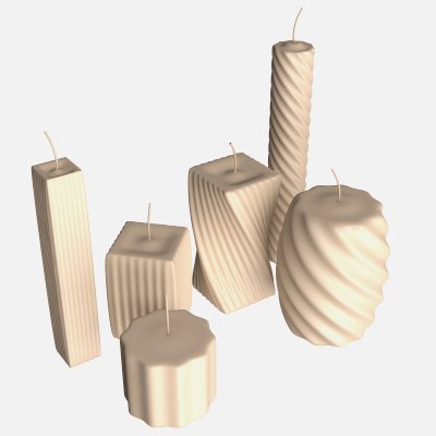 Candle Collection - 3D Model by KhaganFX