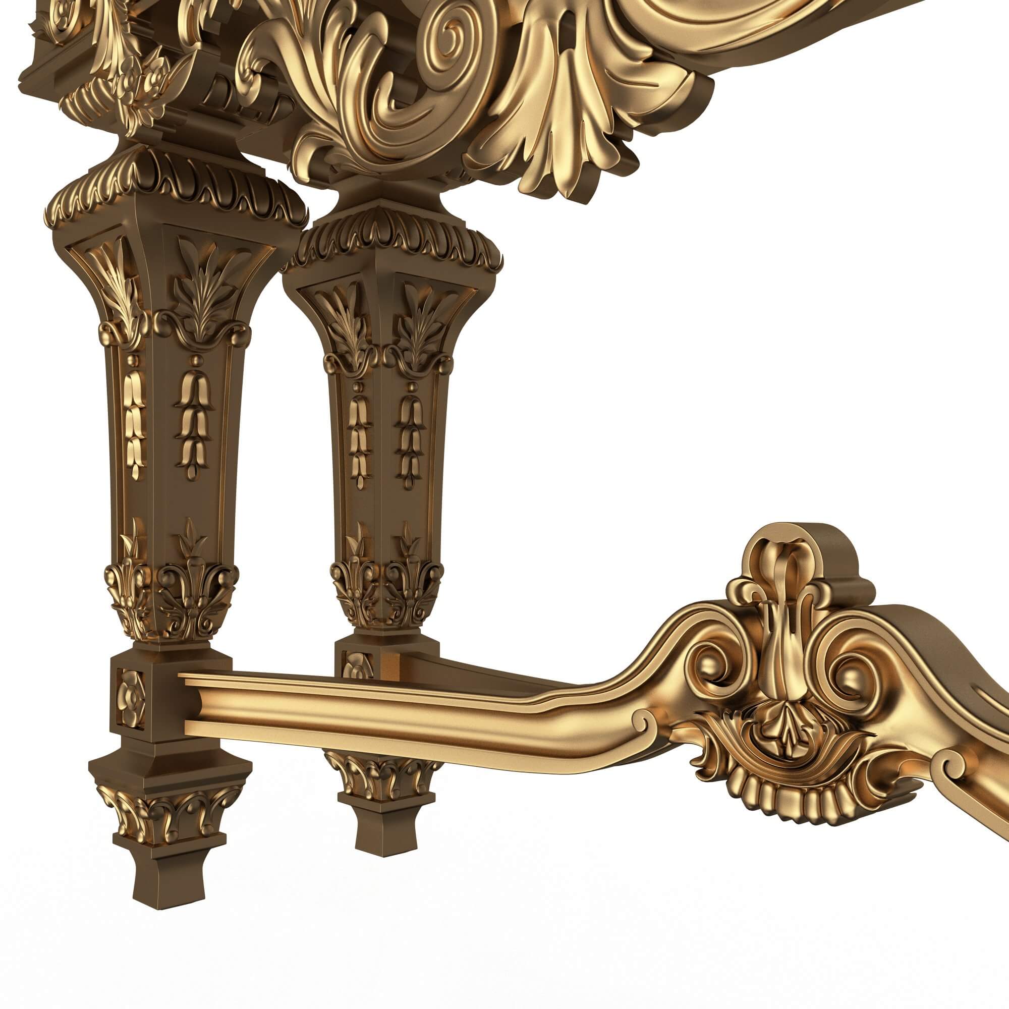 Classic Console Table 01 - 3D Model by KhaganFX