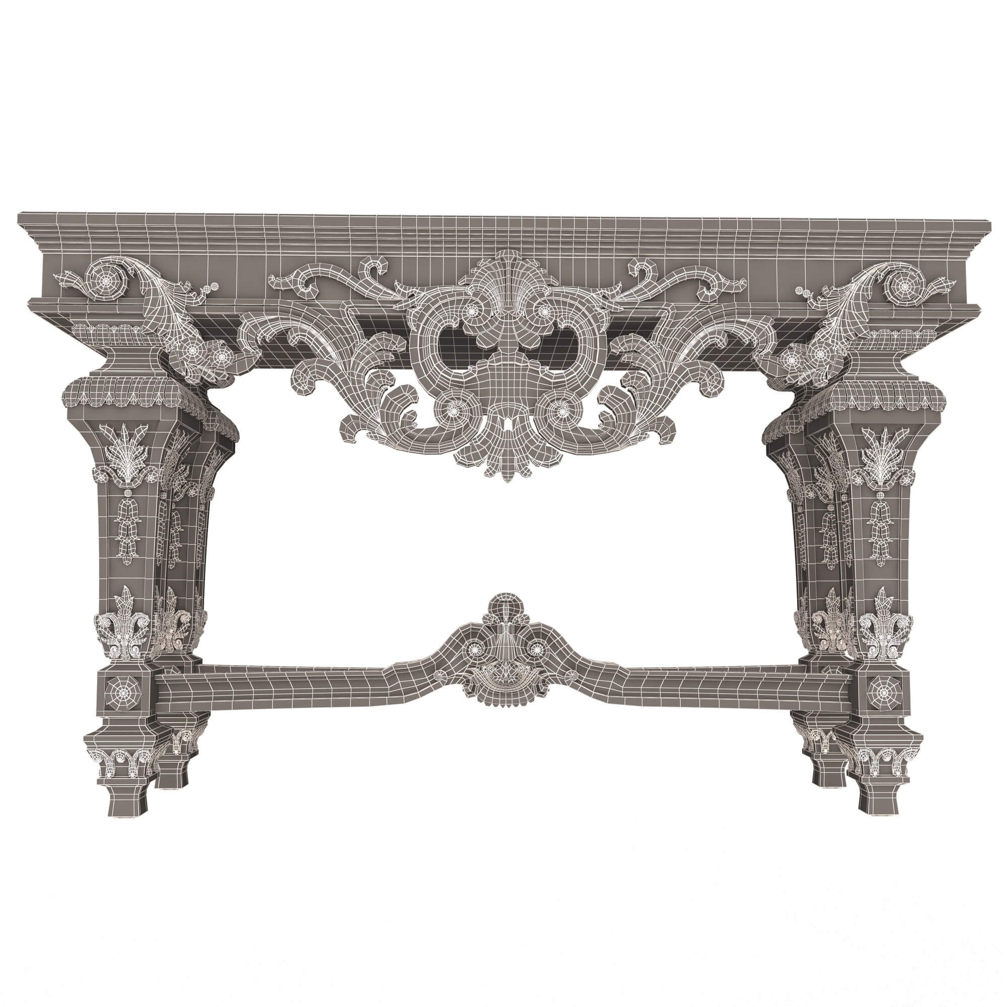 Classic Console Table 01 - 3D Model by KhaganFX