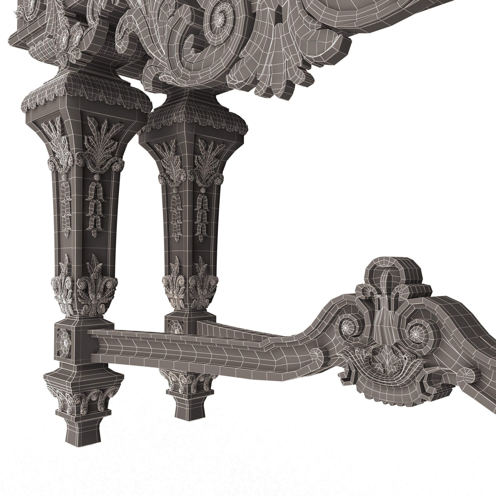 Classic Console Table 01 - 3D Model by KhaganFX