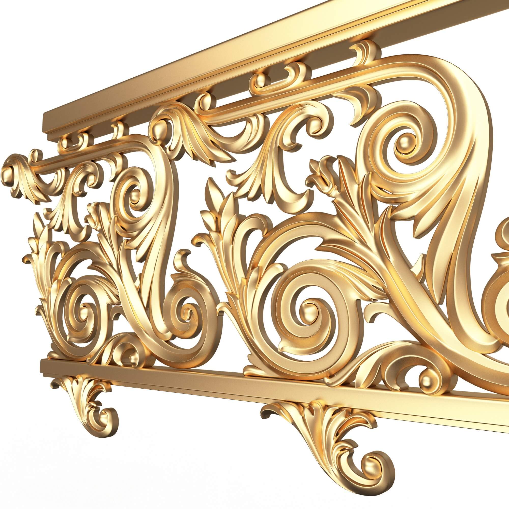 Classic Iron Railing 01 - 3D Model by KhaganFX