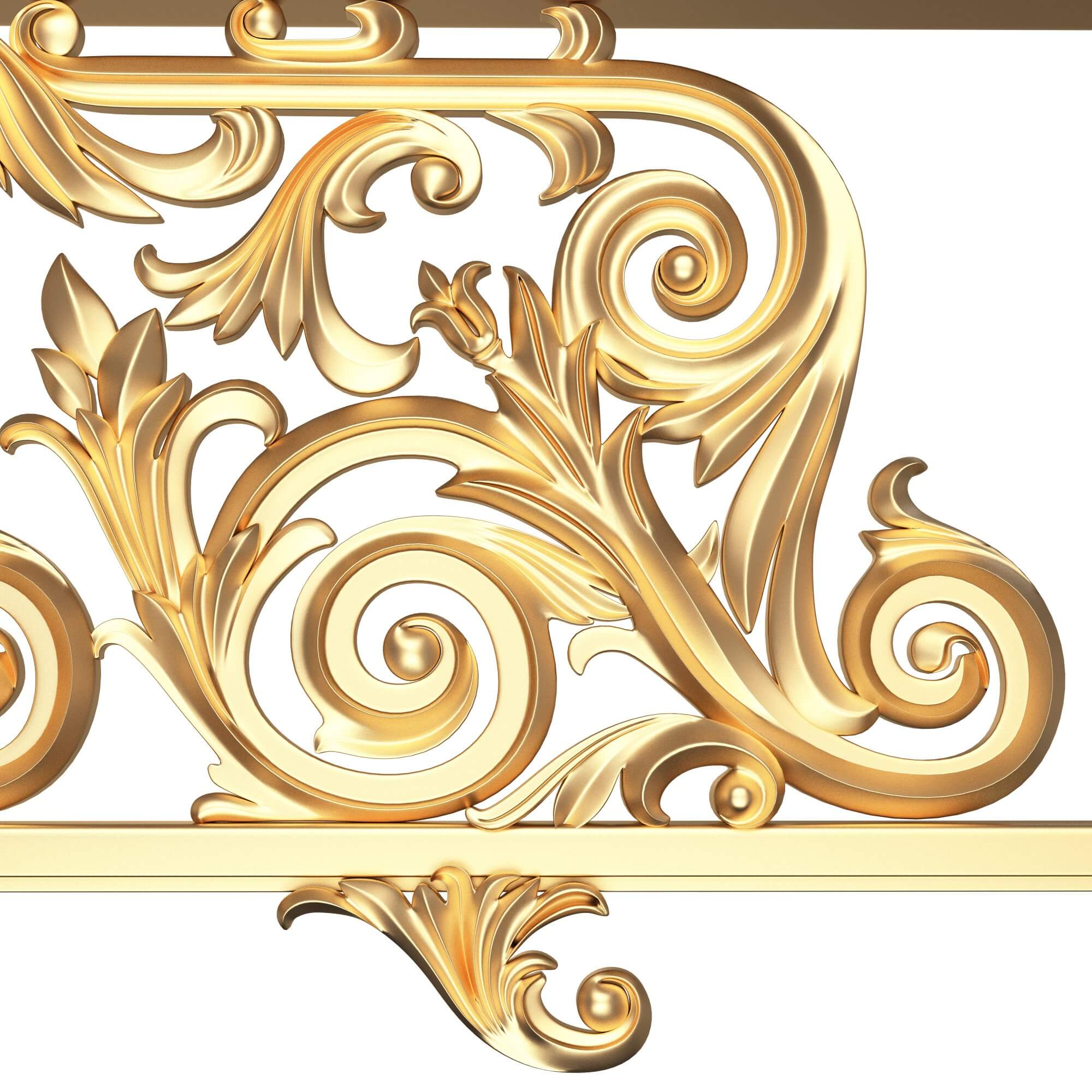 Classic Iron Railing 01 - 3D Model by KhaganFX