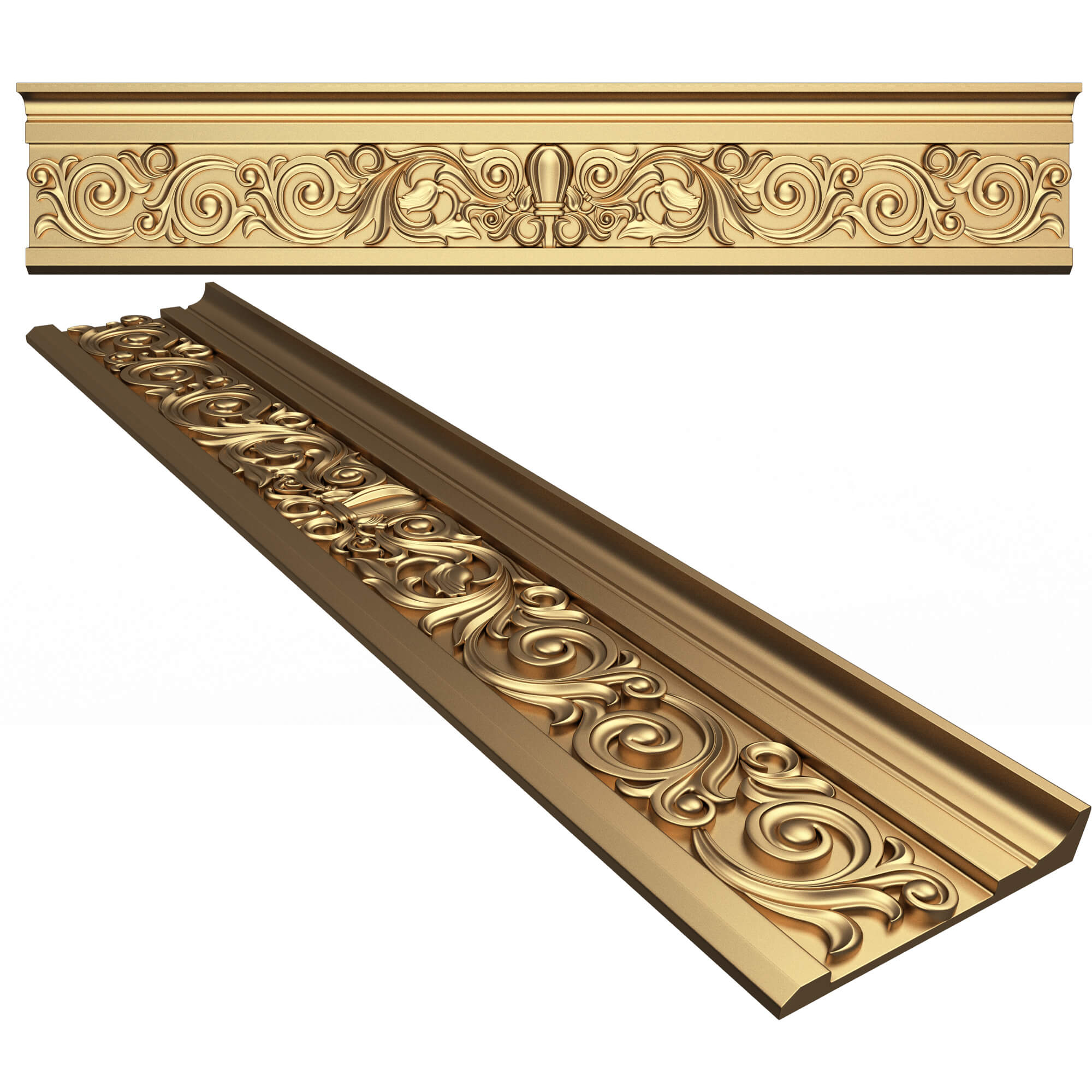 Collection of Cornice Decoration Moldings - 3D Model by KhaganFX