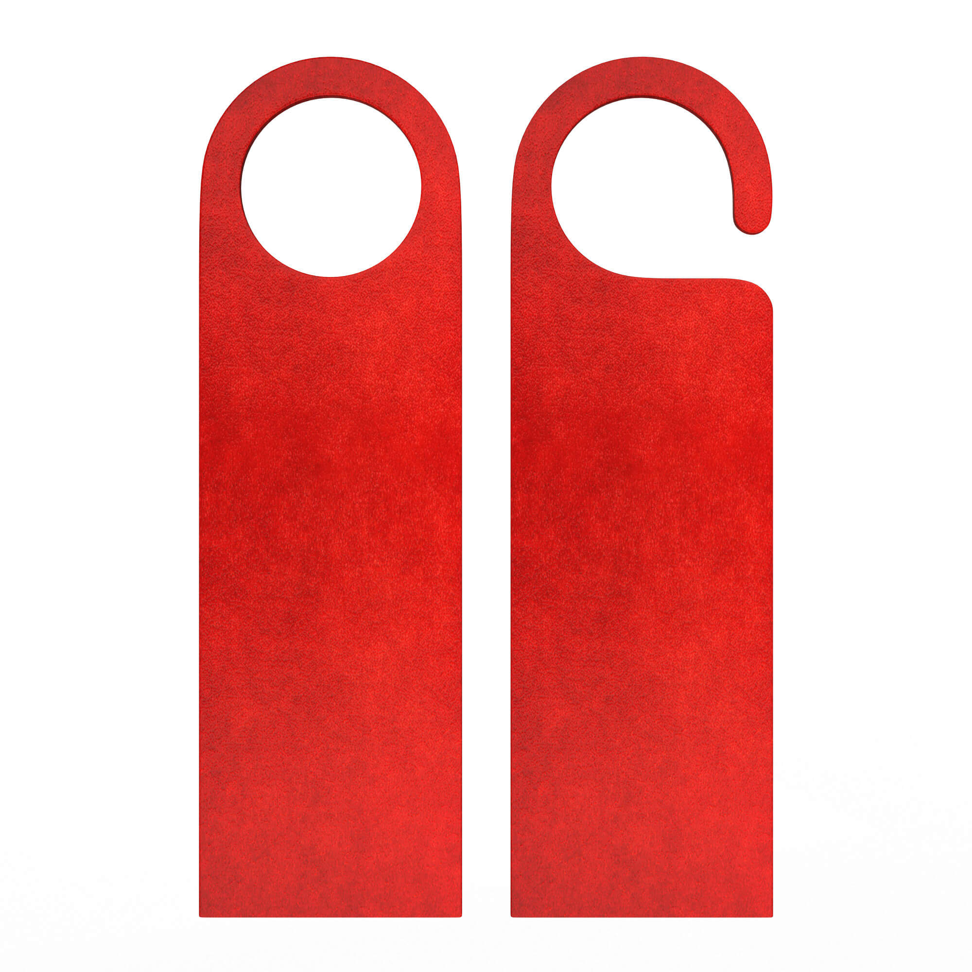 Door Hanger Tag Red 3D Model by KhaganFX