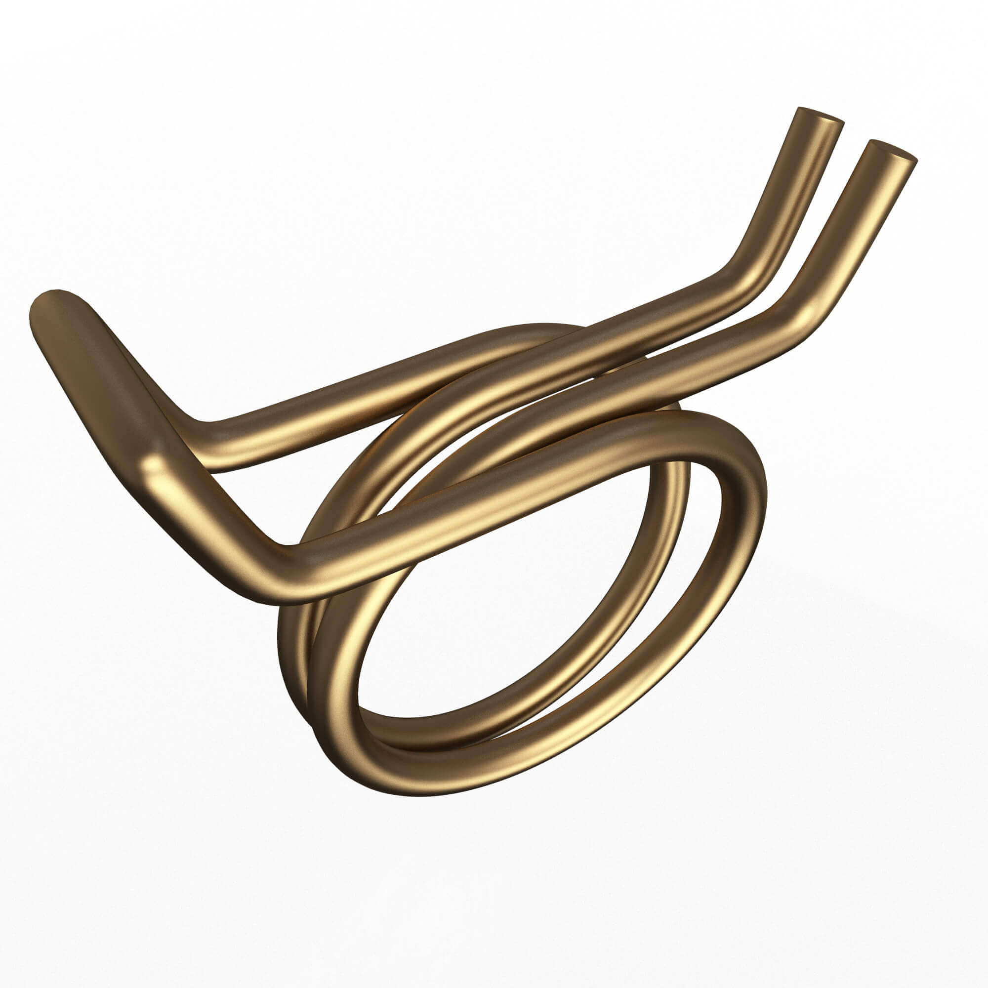Double Wire Spring Hose Clamp Gold 3D Model by KhaganFX