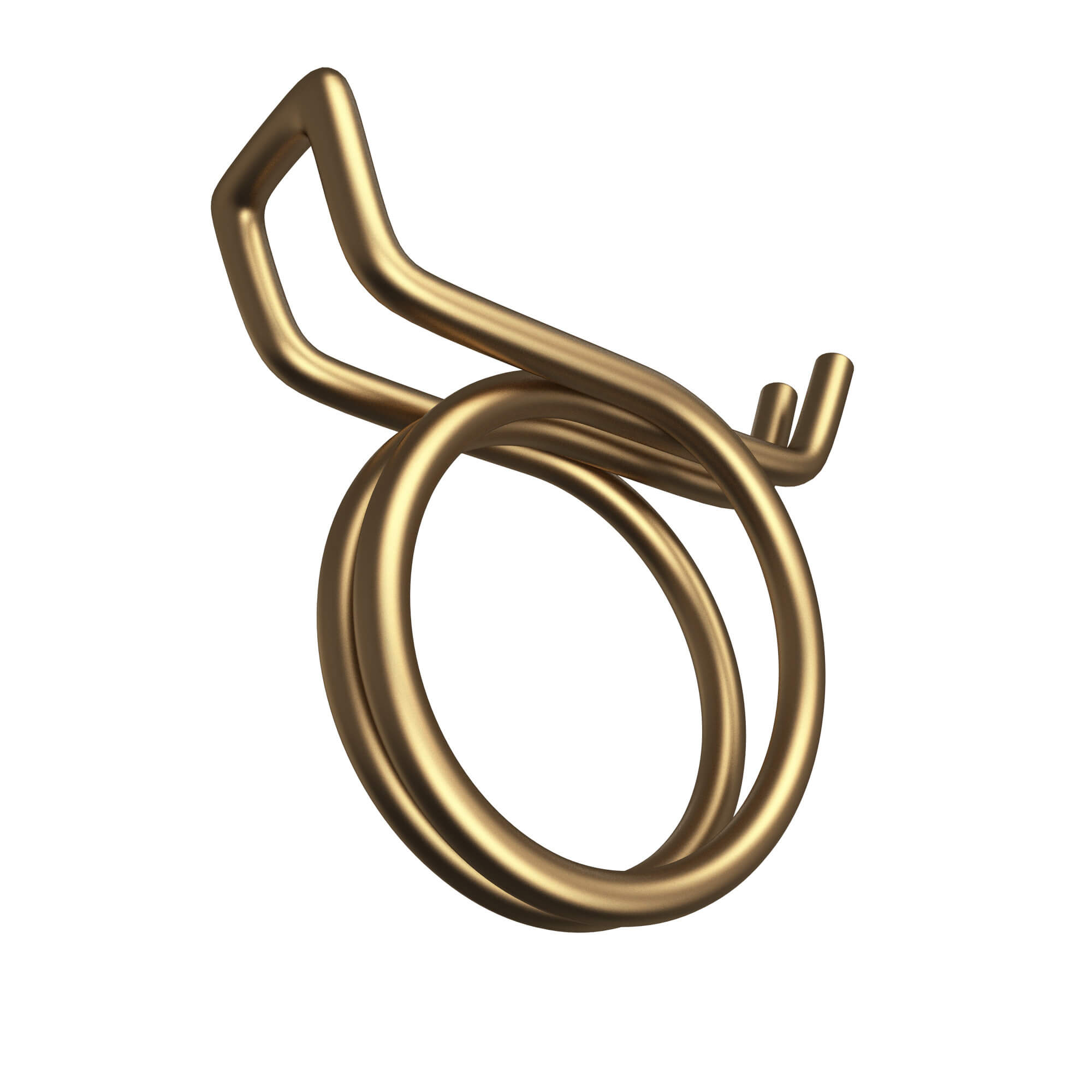 Double Wire Spring Hose Clamp Gold 3D Model by KhaganFX
