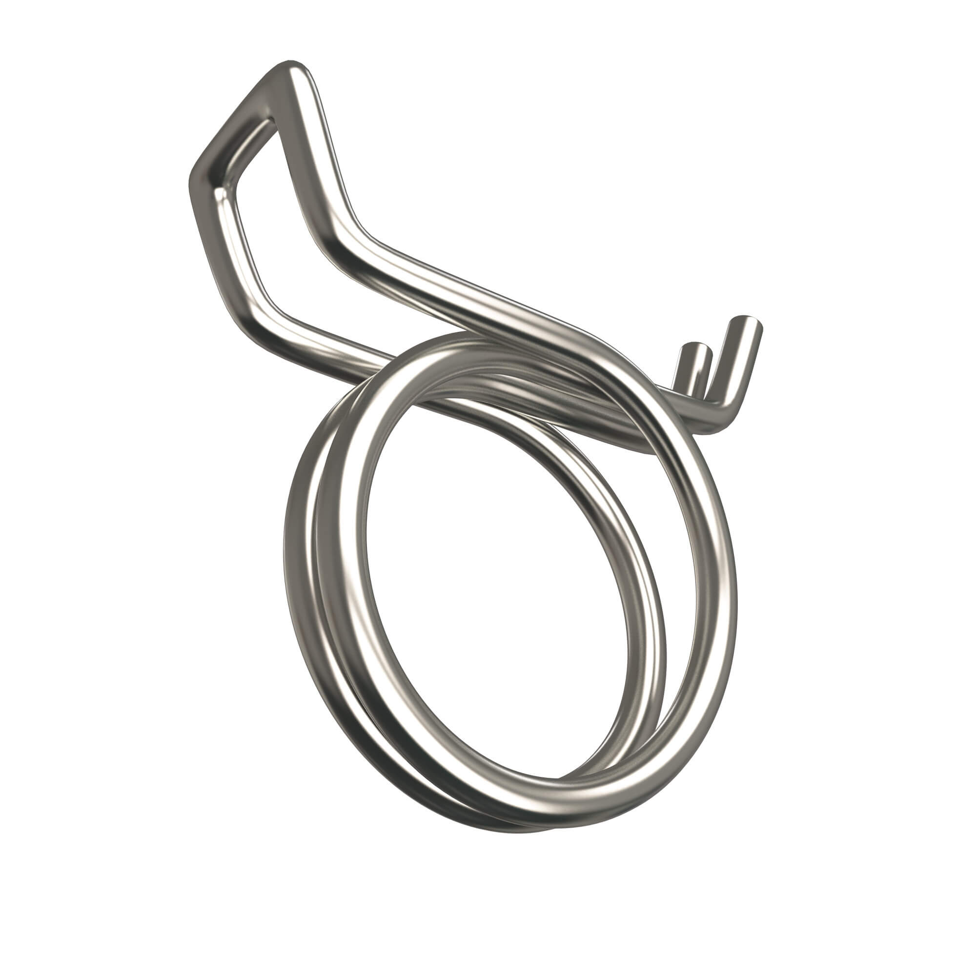 Double Wire Spring Hose Clamp Gold 3D Model by KhaganFX