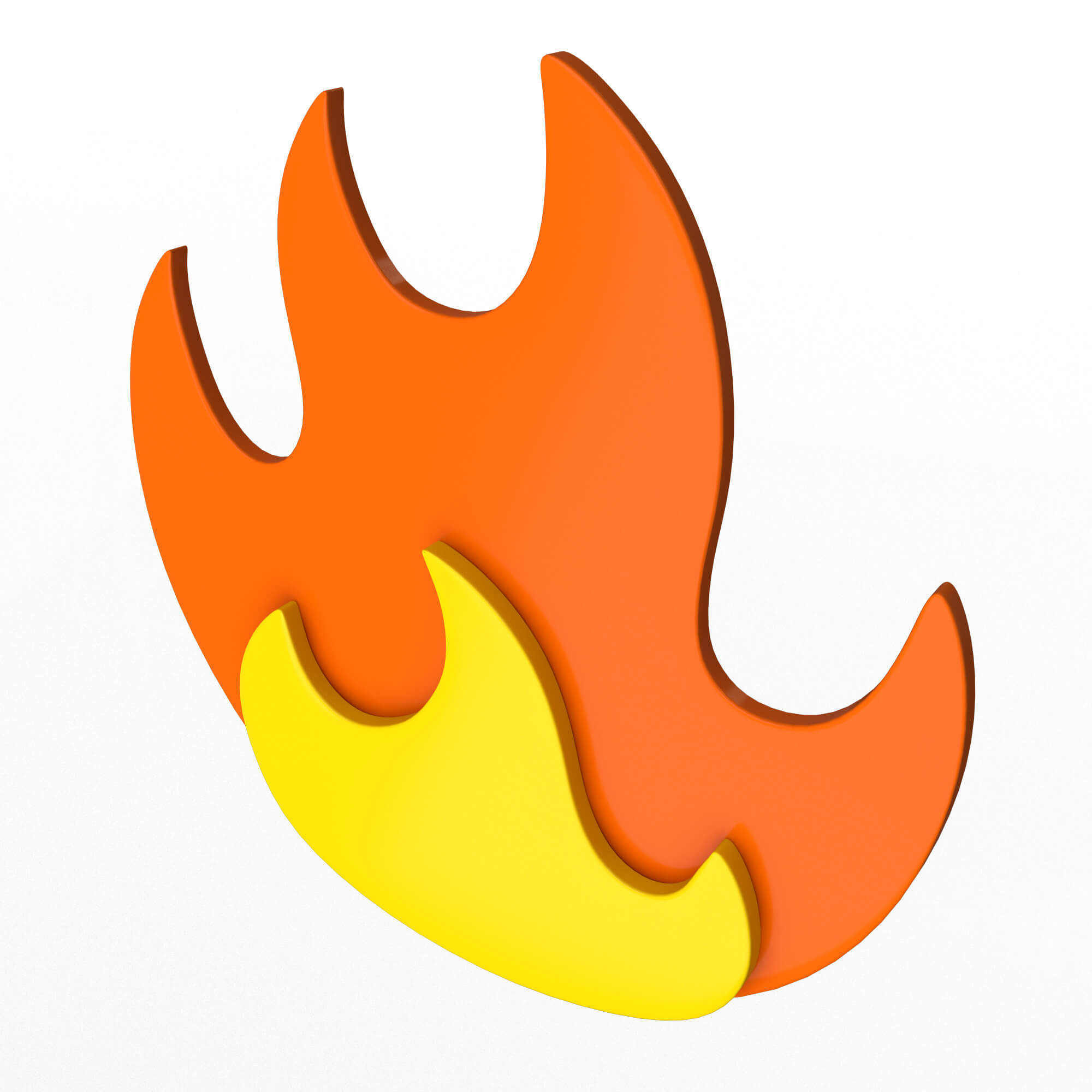 Fire Emoji 3D Model by KhaganFX